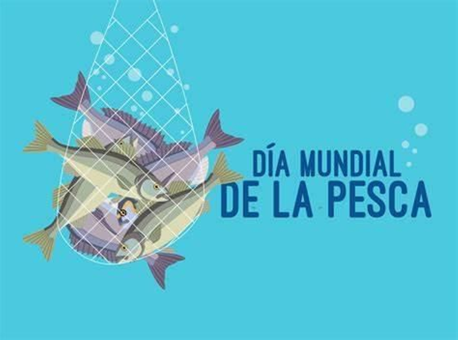 Cartel anunciador del Día Mundial de la Pesca