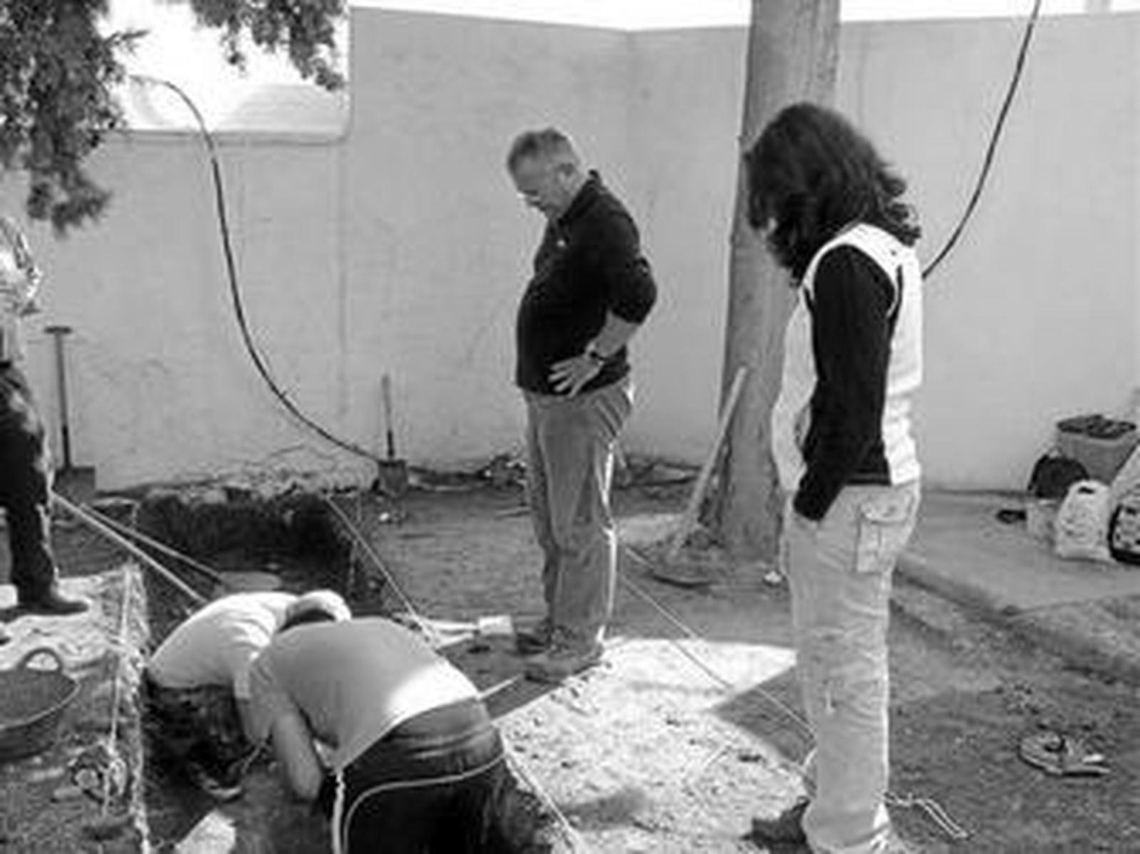 Los trabajos de excavación se desarrollaron el fin de semana.