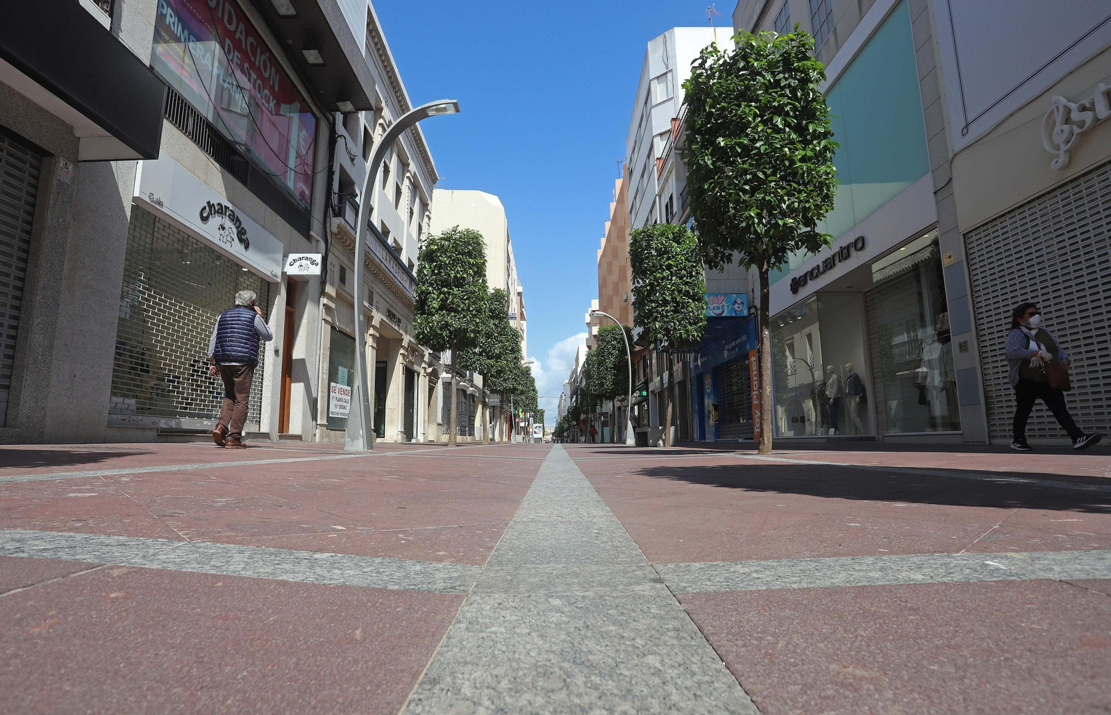 La calle Ancha de Algeciras, durante el estado de alarma