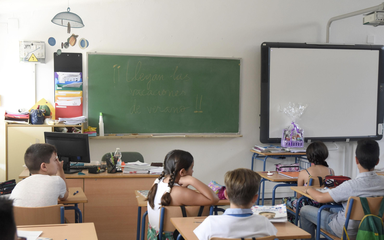 Alumnos de un colegio público cordobés.