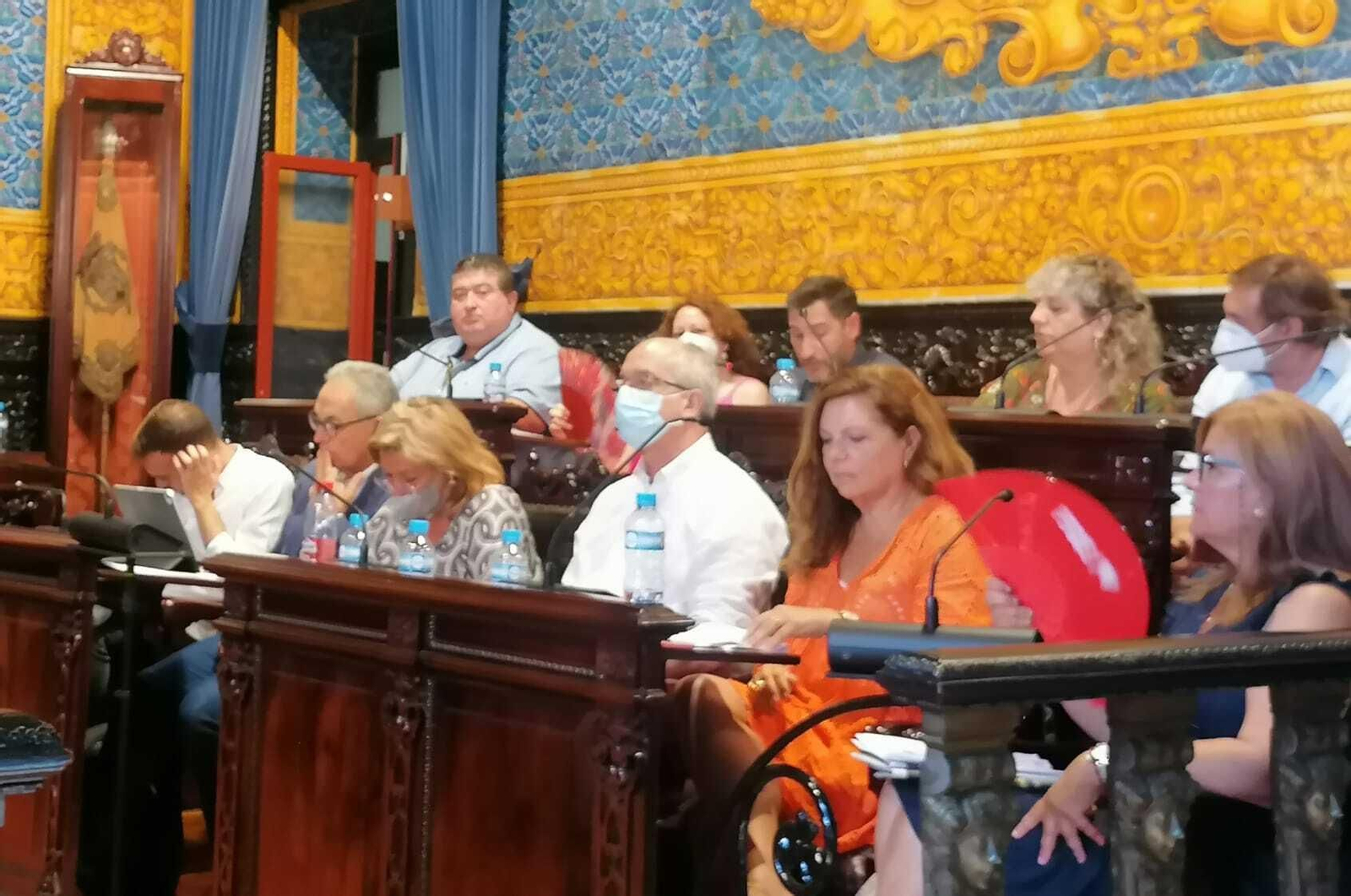 El grupo municipal del PSOE, este miércoles.