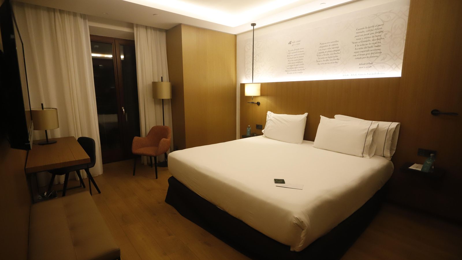 Una de las habitaciones del hotel del centro