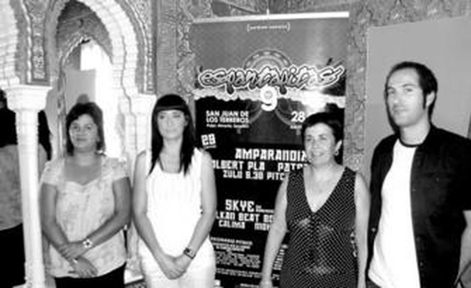 Emma Sola, Anabel Mateos, María Dolores Muñoz y Víctor Sola en la presentación del Festival.