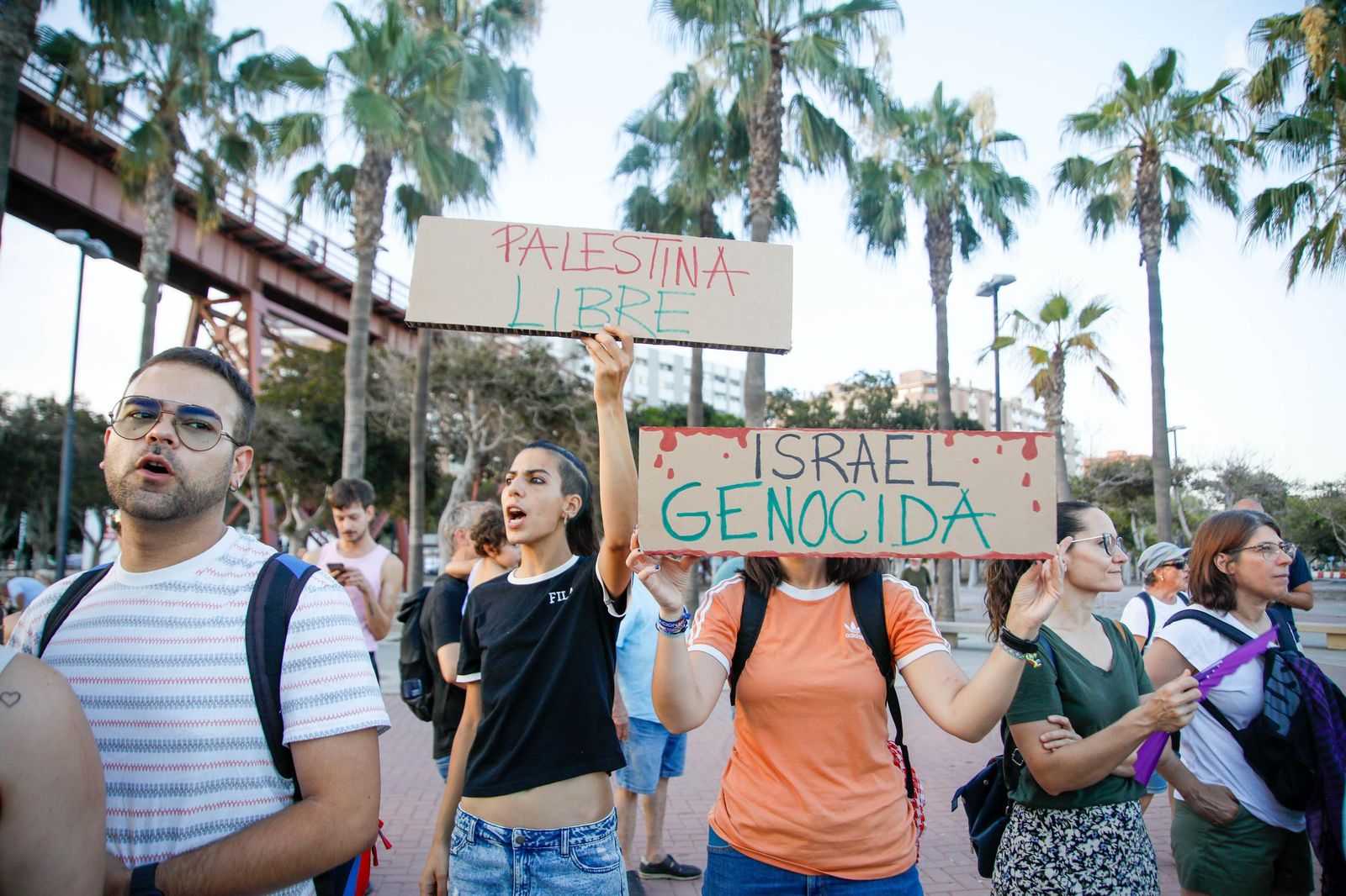 Imágenes de la manifestación en Almería por el genocidio en Palestina