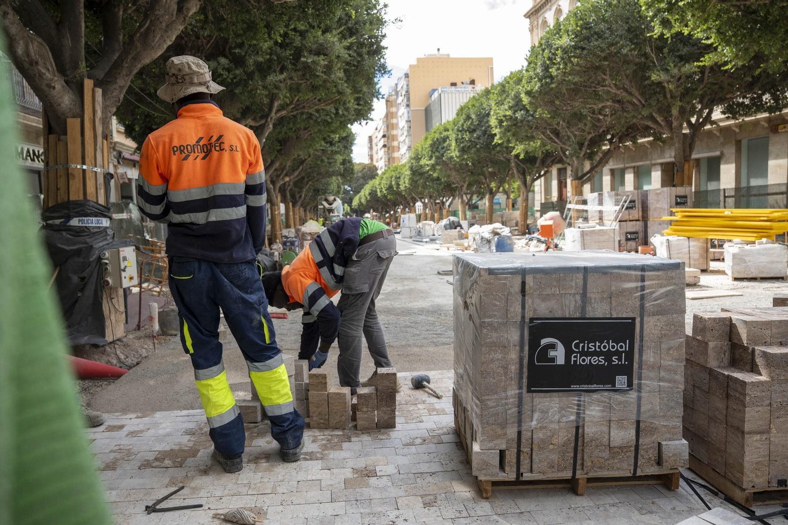Cortes peatonales por obras en el paseo