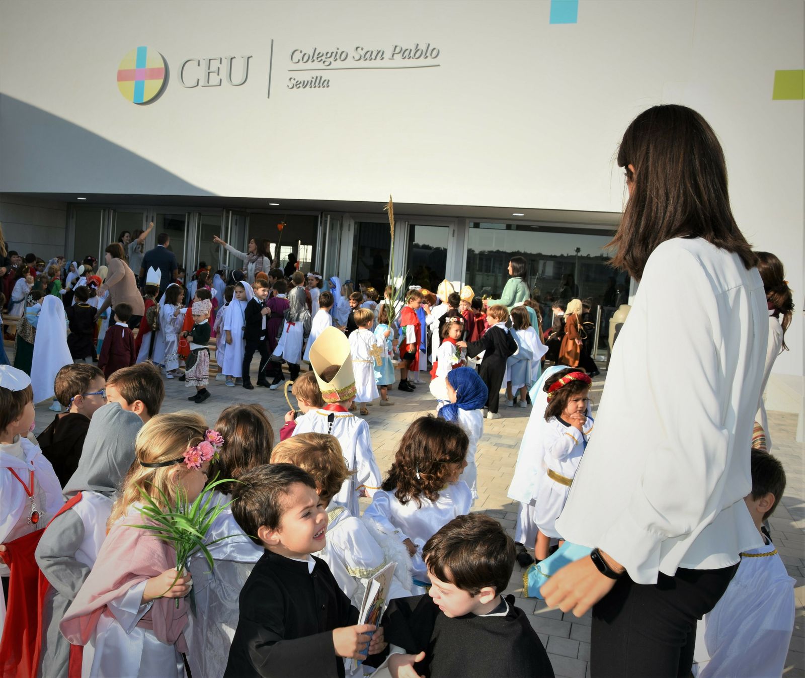 Niños en el colegio San Pablo de Sevilla