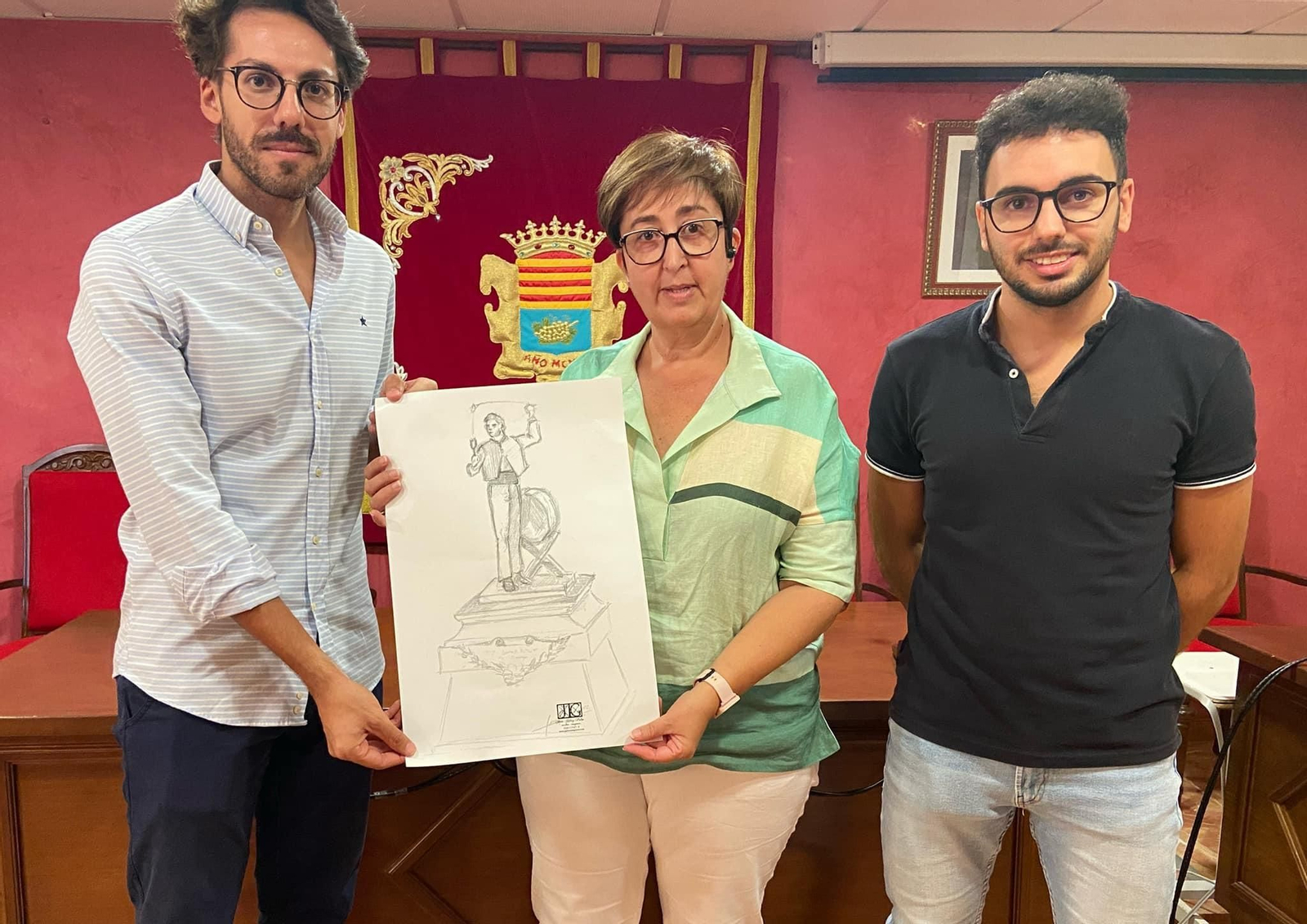 Presentación de la escultura del venenciador en Moriles.