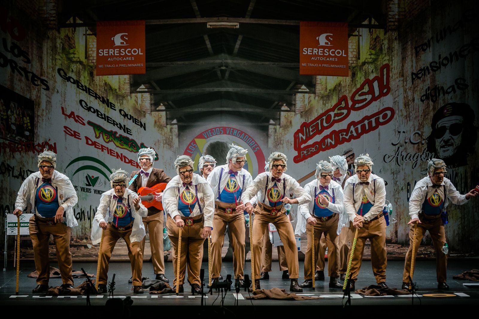 La chirigota "Los vengadores"