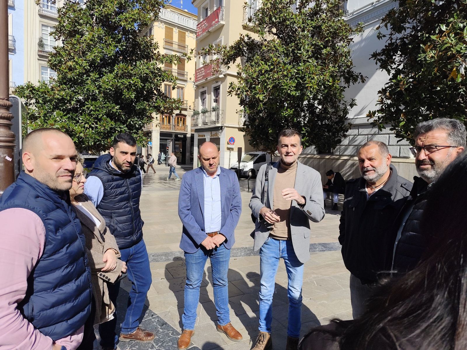 Imagen de la comparecencia de Antonio Maíllo este lunes en Granada