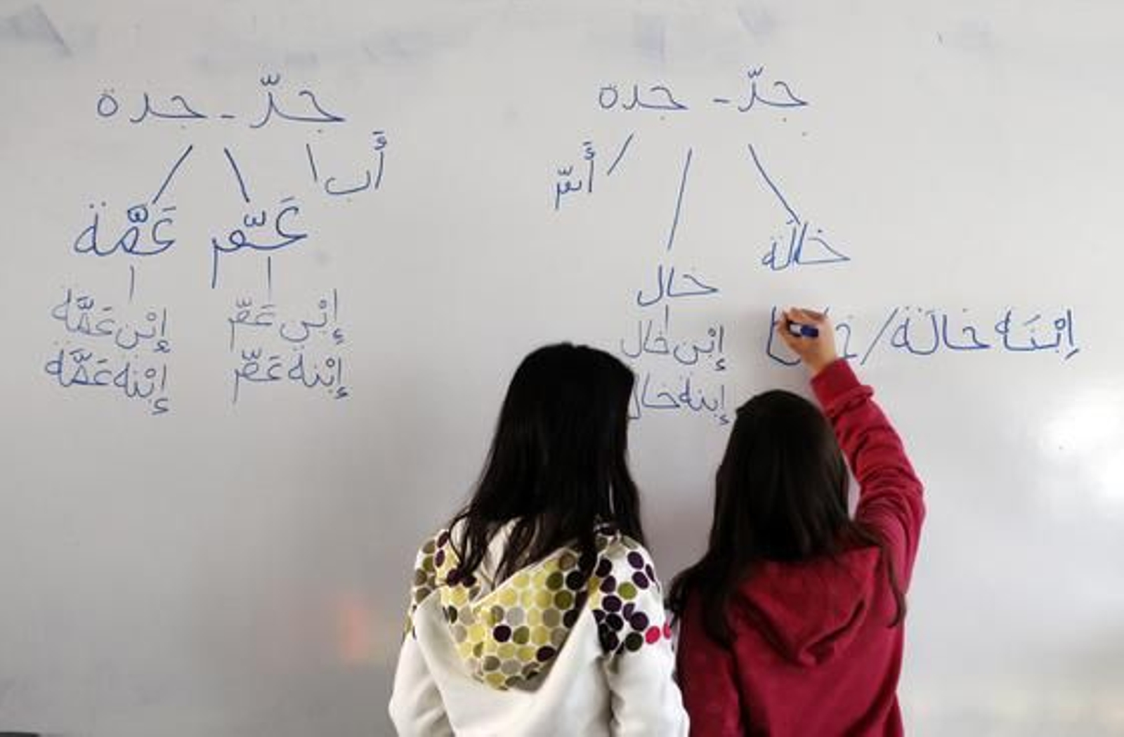 Alumnas de primero y segundo de ESO del instituto Albaicín en una de las clases de esta semana. / Pepe Villoslada