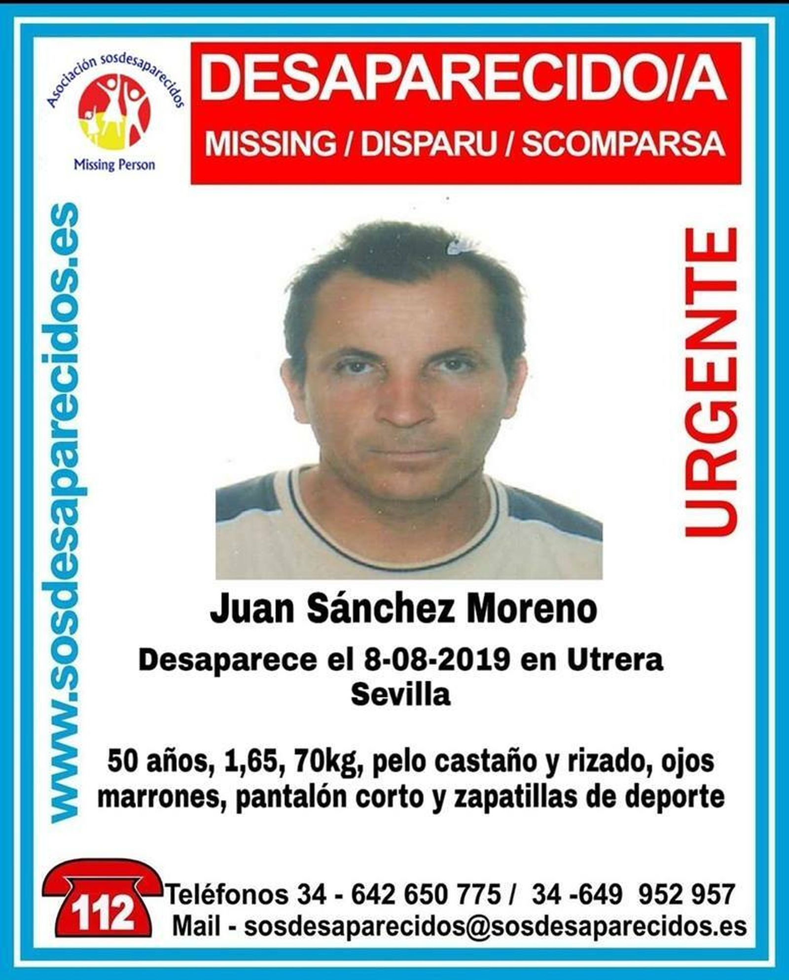 La Guardia Civil busca a un vecino de Utrera desaparecido el pasado 8 de agosto