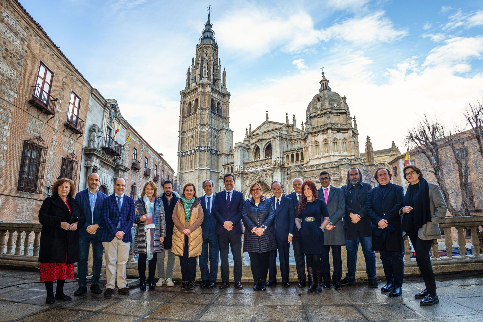 El alcalde de Toledo, Carlos Velázquez, antes de una reunión del consejo asesor de la candidatura.