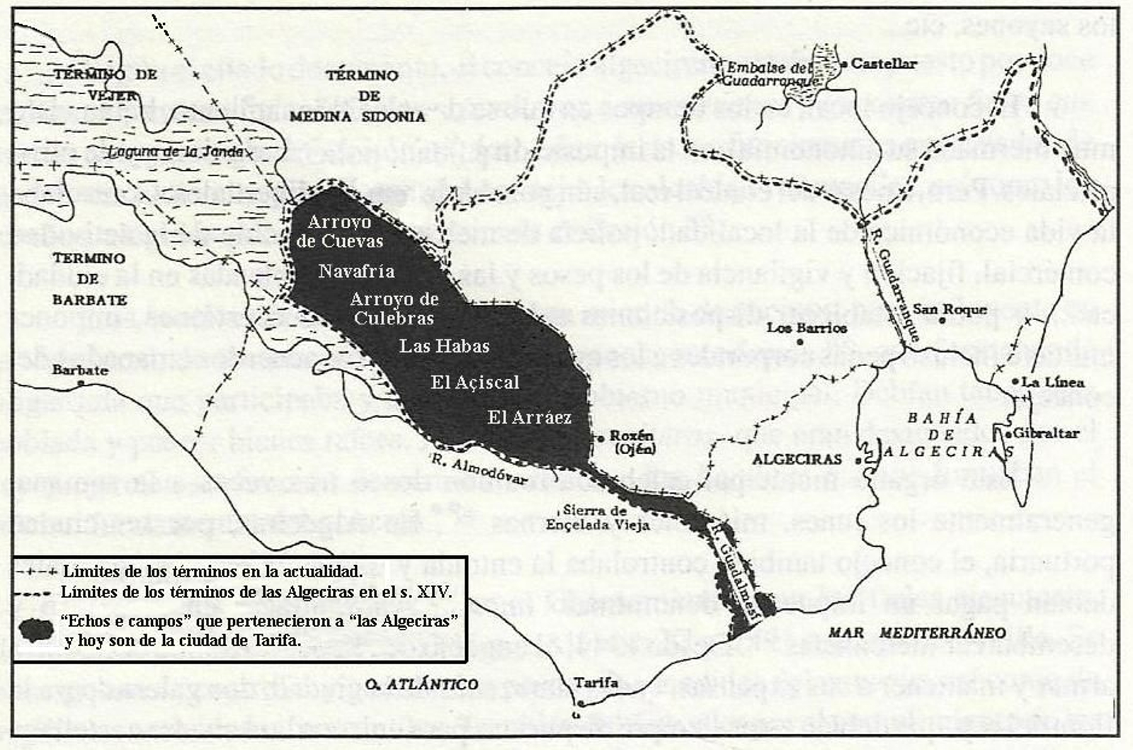 'Echos e campos' que pertenecieron a “las Algeciras” y hoy son parte del término municipal de Tarifa.