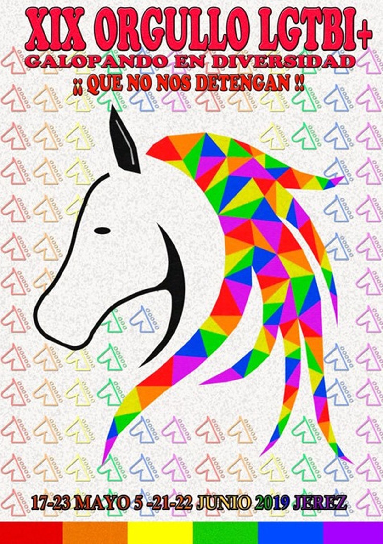 El Ayuntamiento de Jerez ha organizado un año más por decimonoveno año consecutivo la fiesta del Orgullo LGTBI. Este viernes, 21 de junio, a las 20 horas, tendrá lugar la izada de la bandera Arcoíris en el balcón del Ayuntamiento y lectura del manifiesto en la plaza de la Asunción, donde habrá un concierto de Peter princesa Arcoiris y Queens Yeyés. También se entregan los premios Arcoiris y Nubarrón. El sábado, 22 de junio, a las 19,30 horas, se celebrará la manifestación por el Orgullo LGTBI. Partirá de calle Sevilla y seguirá por Mamelón, Ponce, Porvera, Larga, Plaza del Arenal y Consistorio. Tras la manifestación tendrá lugar el pregón, a cargo de Dolors Alberola, escritora y editora. A su término, actuará Samantha Ballantines y Cherilyn Divine.