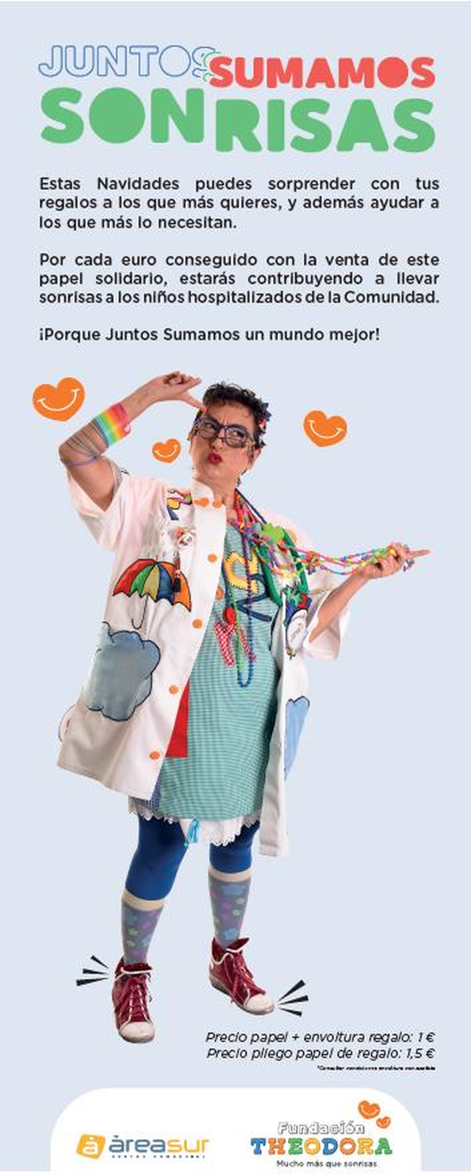 Detalle del cartel de 'Juntos Sumamos Sonrisas'.