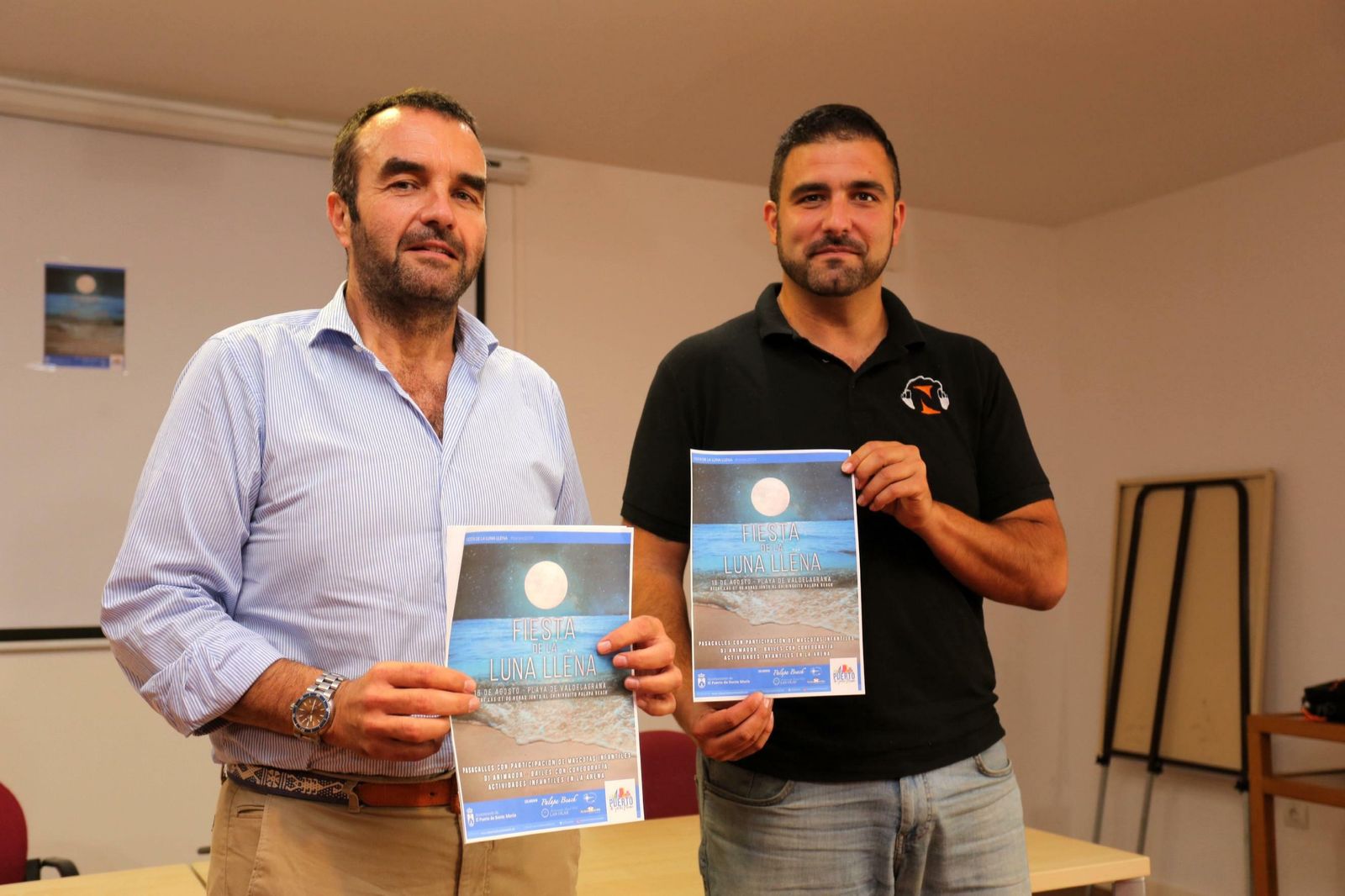 Millán Alegre junto a Fernando García, de la empresa de animación Ilusionando.