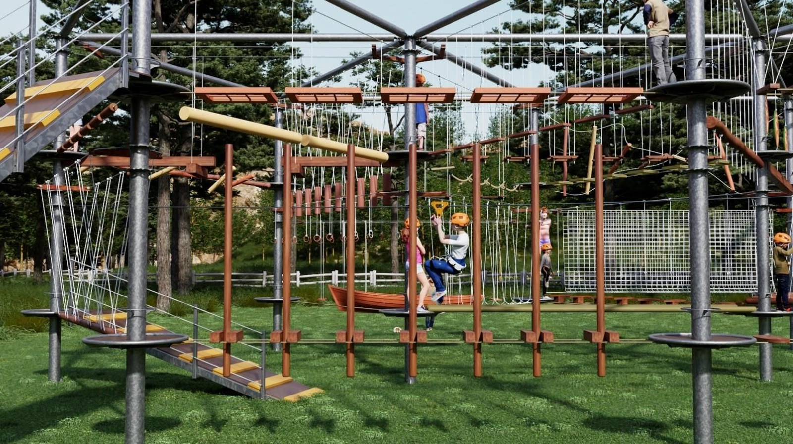 El nuevo parque multiaventura de Frailes.