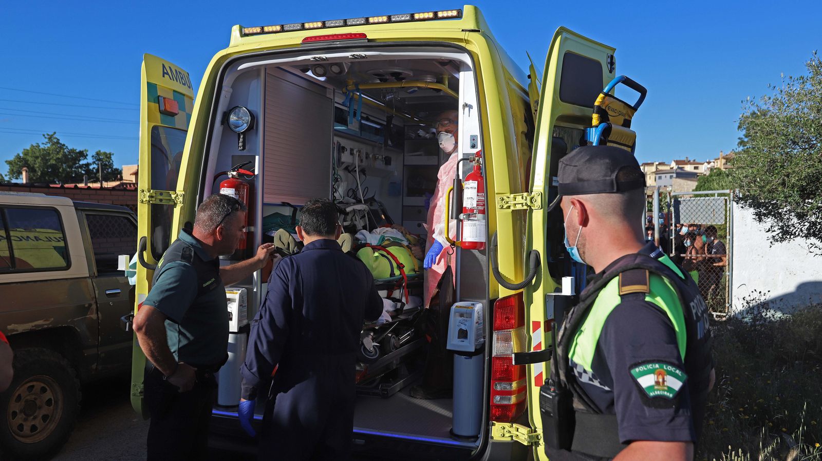 Rescate de un herido en las Pozas del Cobre