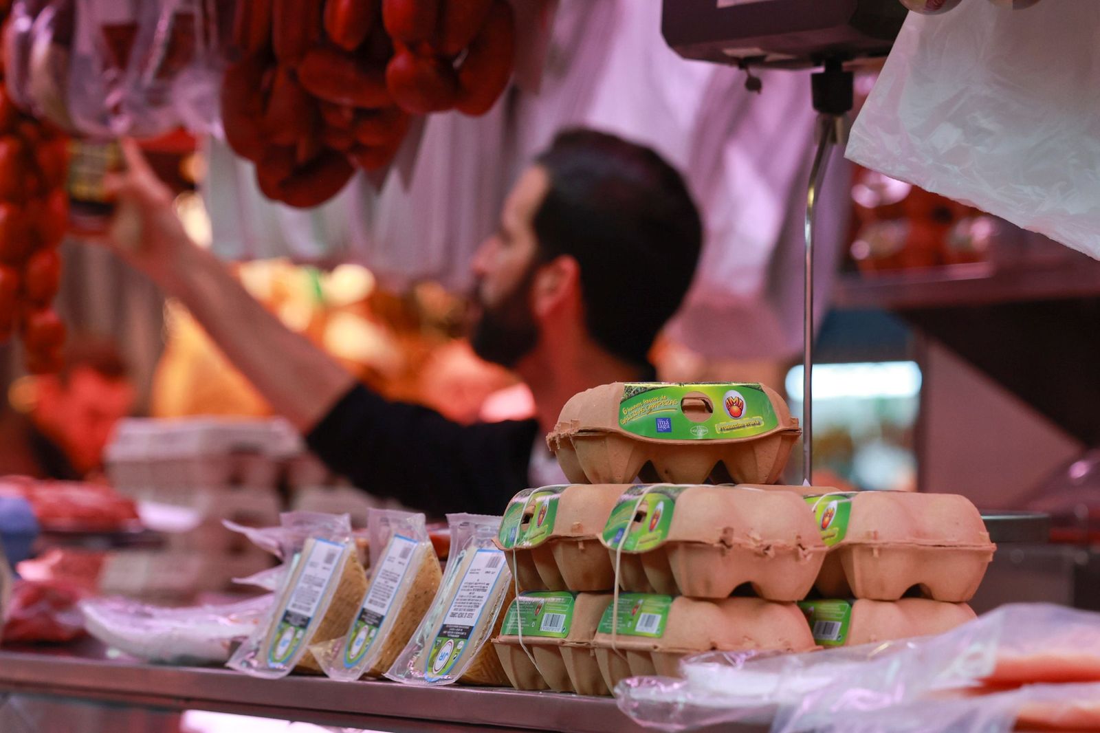 Un puesto del mercado malagueño de Atarazanas.