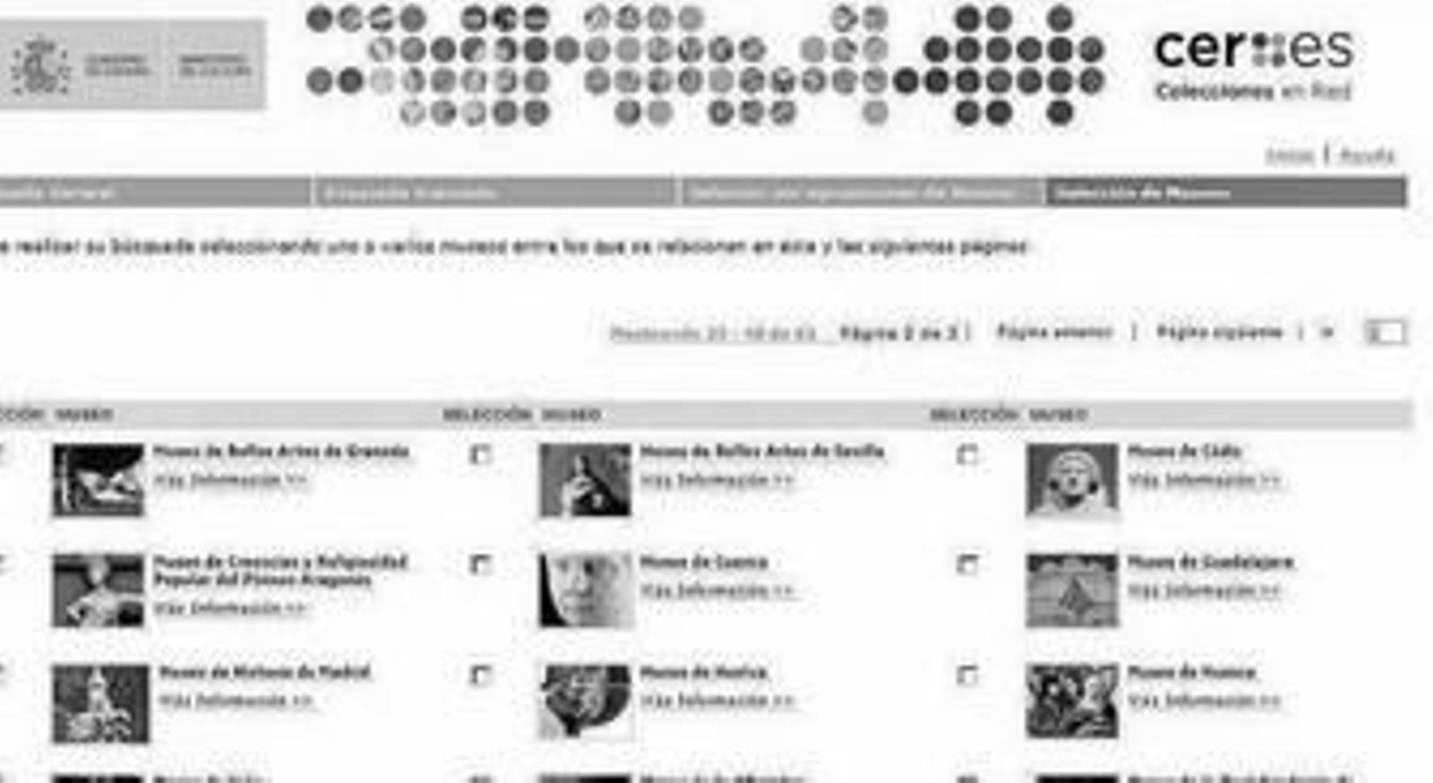 Una imagen del portal Ceres, del Ministerio de Cultura.