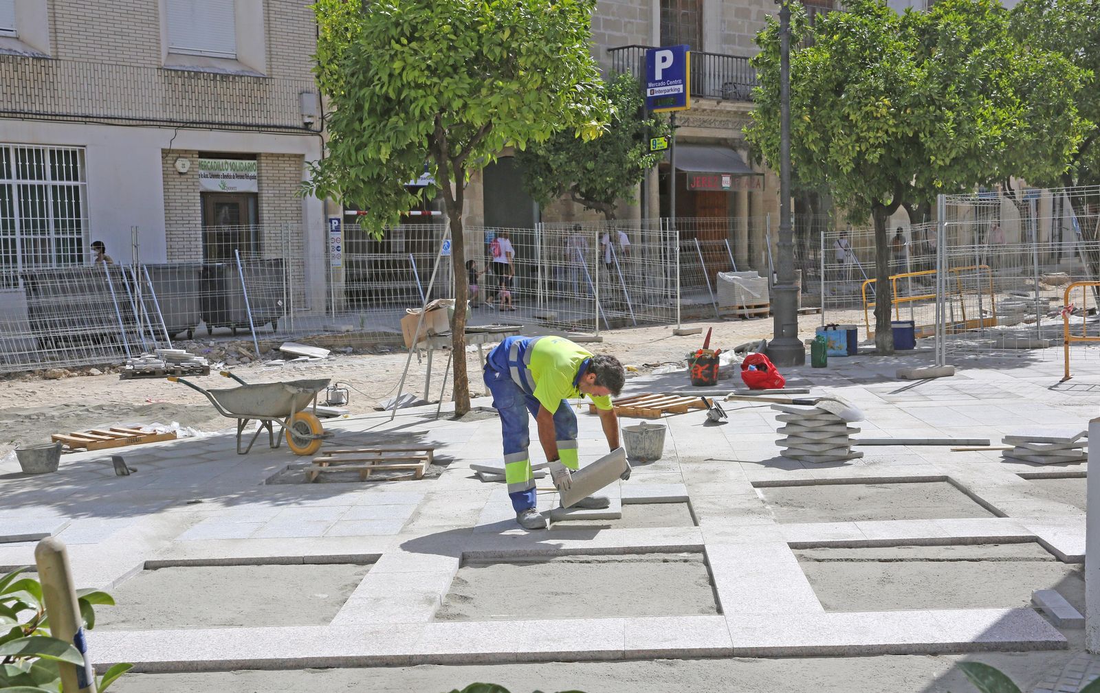 Obras en Jerez, cambio de pavimento en calles del centro