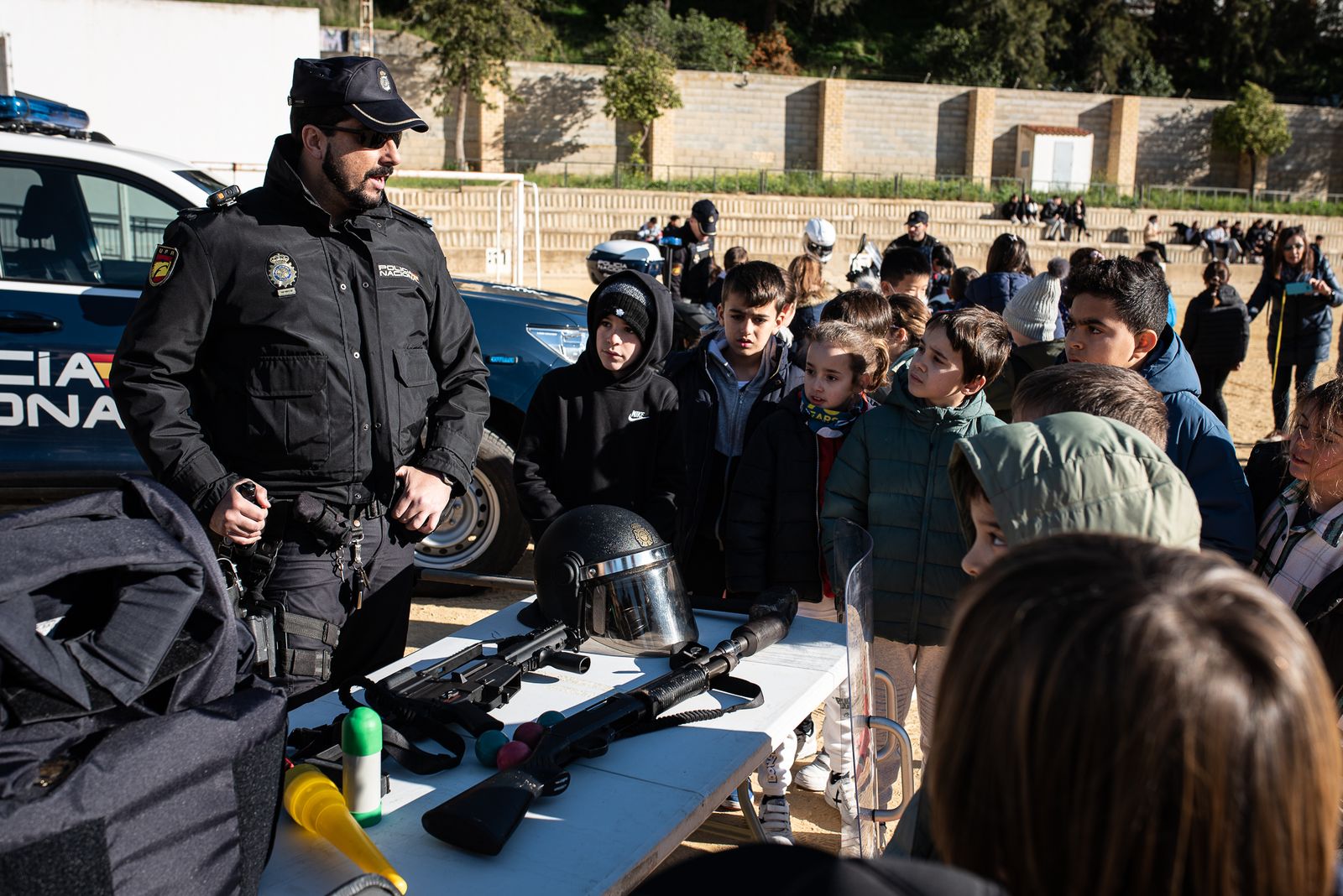 Imágenes de la exhibición de la Policía Nacional en el SAFA Funcadia