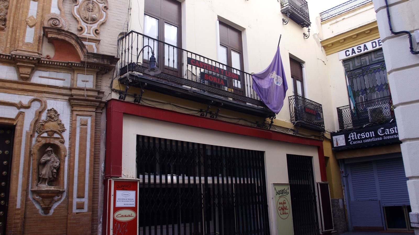 La ya desaparecida Casa de Soria en la calle Jovellanos.