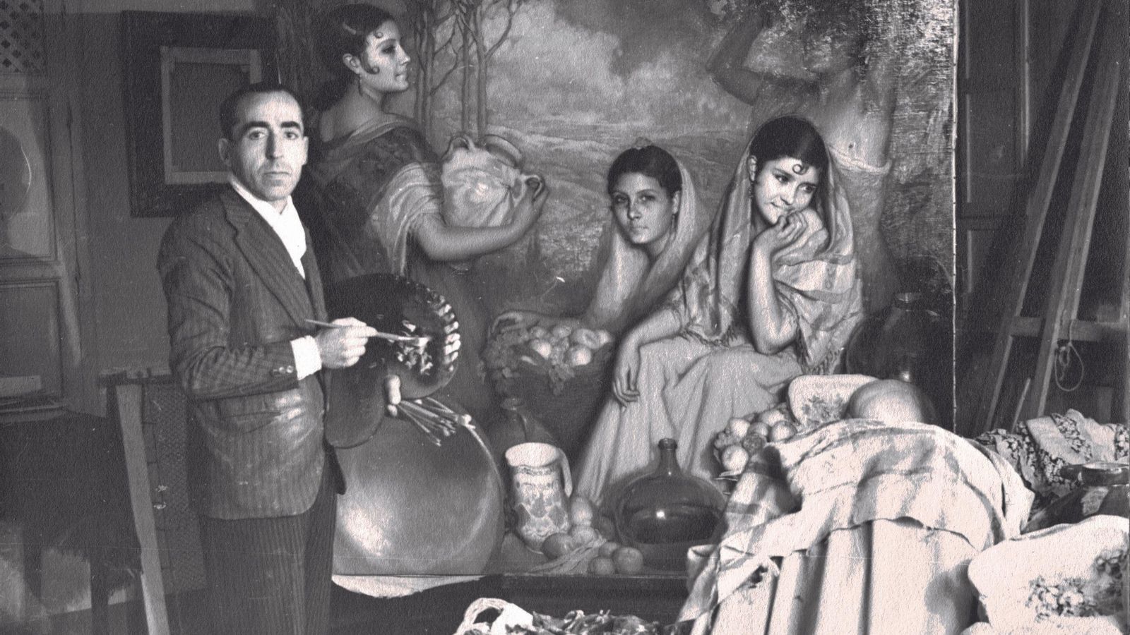 Ramón Carazo en su estudio 1934.