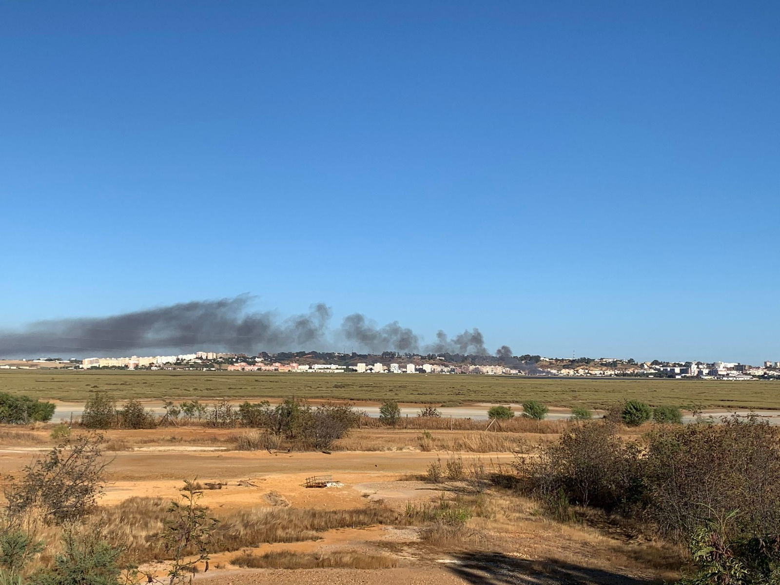 Incendio en Huelva capital.