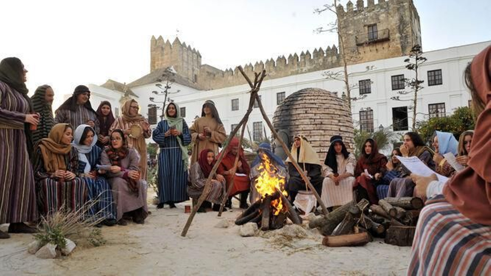 Imagen tomada en el belén viviente de Arcos en una sus ediciones anteriores.