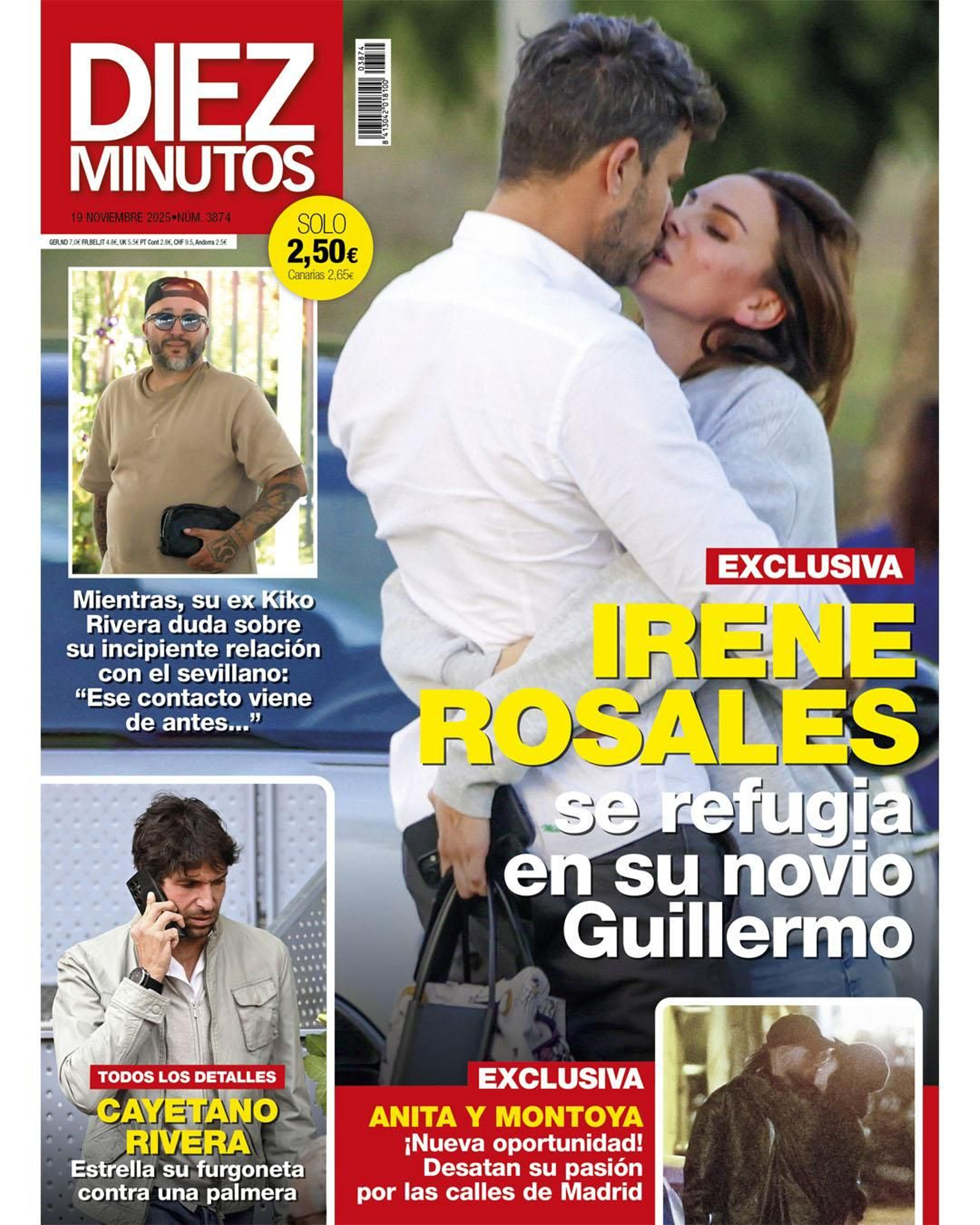 Irene Rosales y su amor, Guillermo, en la portada de 'Diez Minutos'