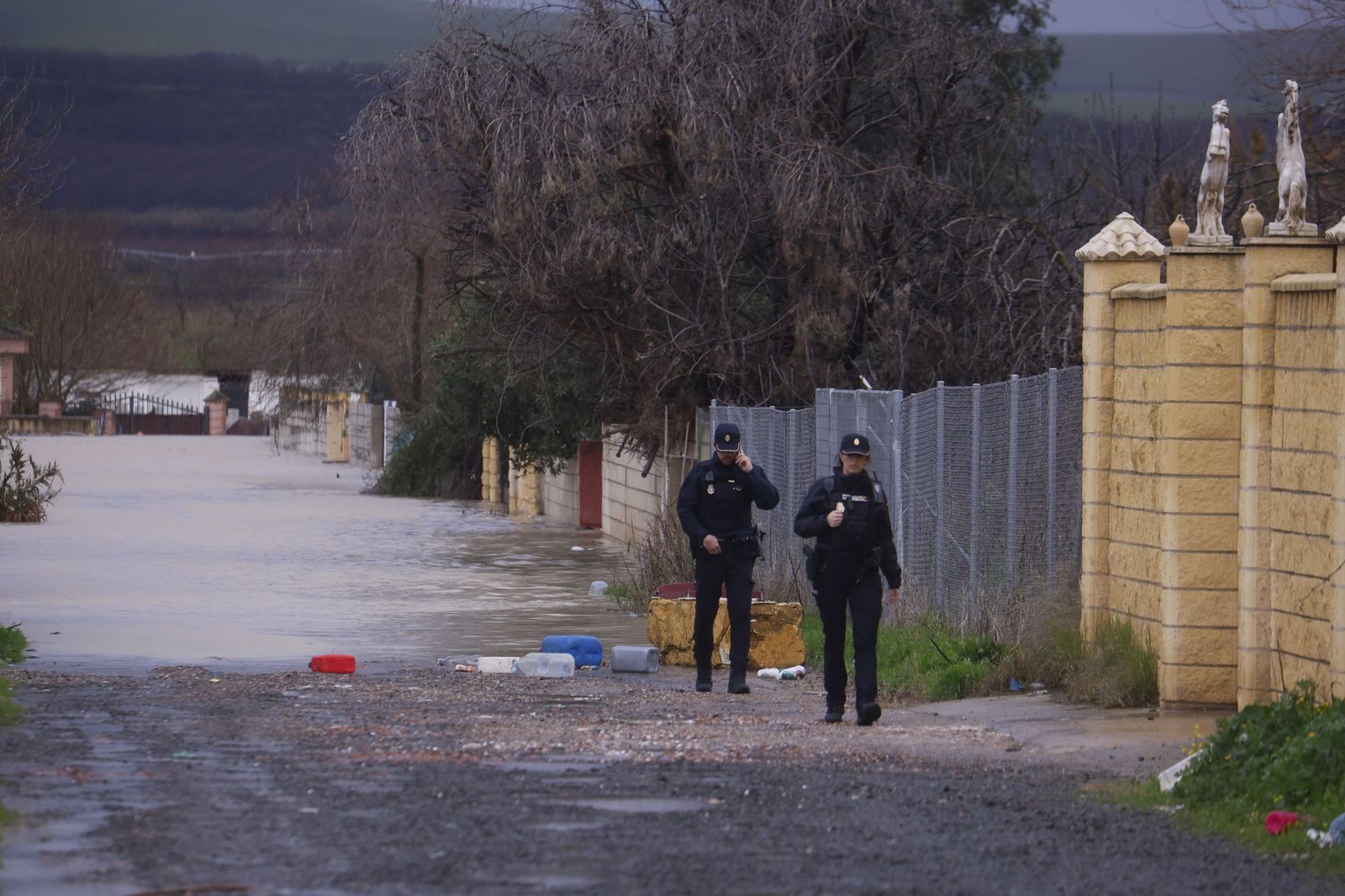 Los vecinos de Guadalvalle desalojan sus parcelas por la crecida del Guadalquivir, en imágenes