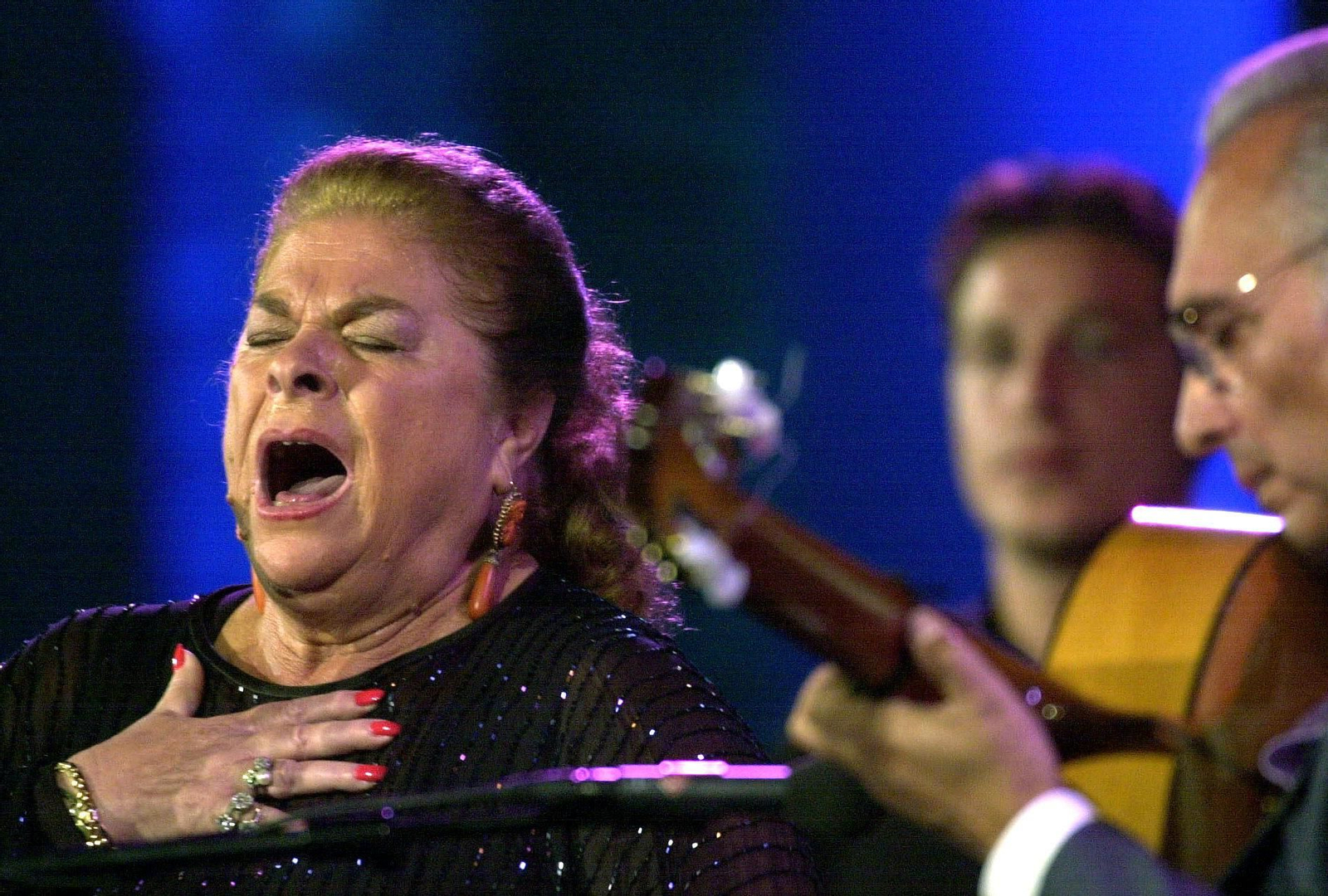 Parrilla con La Paquera de Jerez en la inauguración de la XII Bienal de Flamenco.