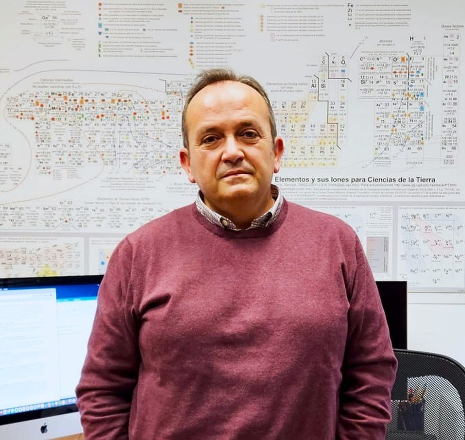 El Dr. José Miguel Nieto, responsable de la Unidad de Mineralogía y Geoquímica Ambiental del RENSMA de la Onubense
