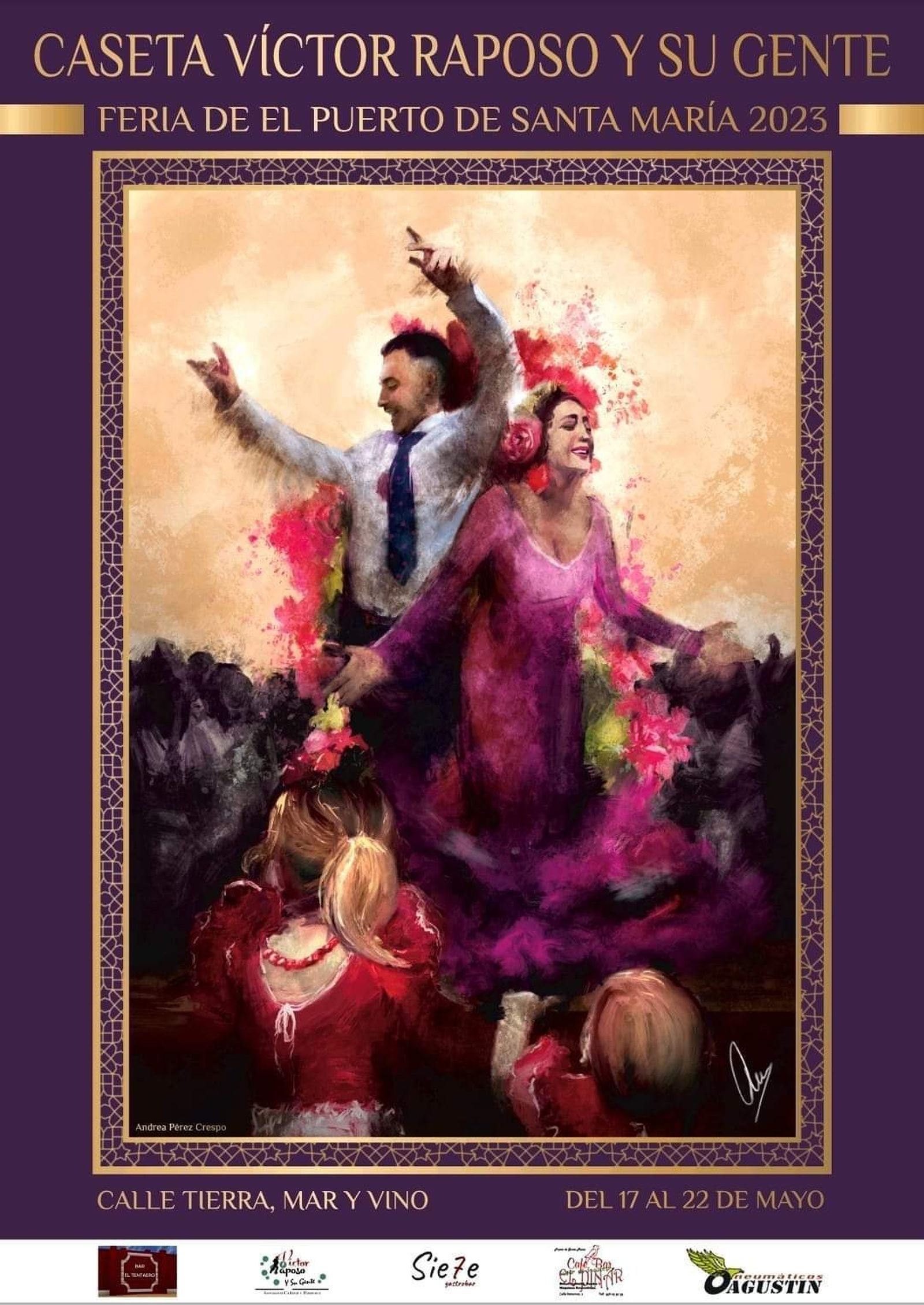 El cartel de la caseta.