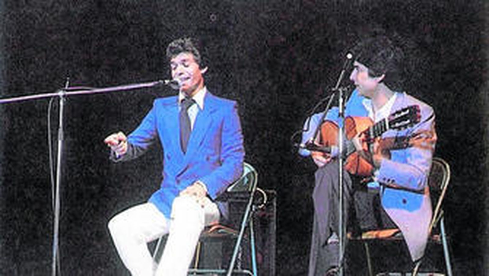 El cantaor con Tomatito, que interviene en dos de los cantes de este disco.