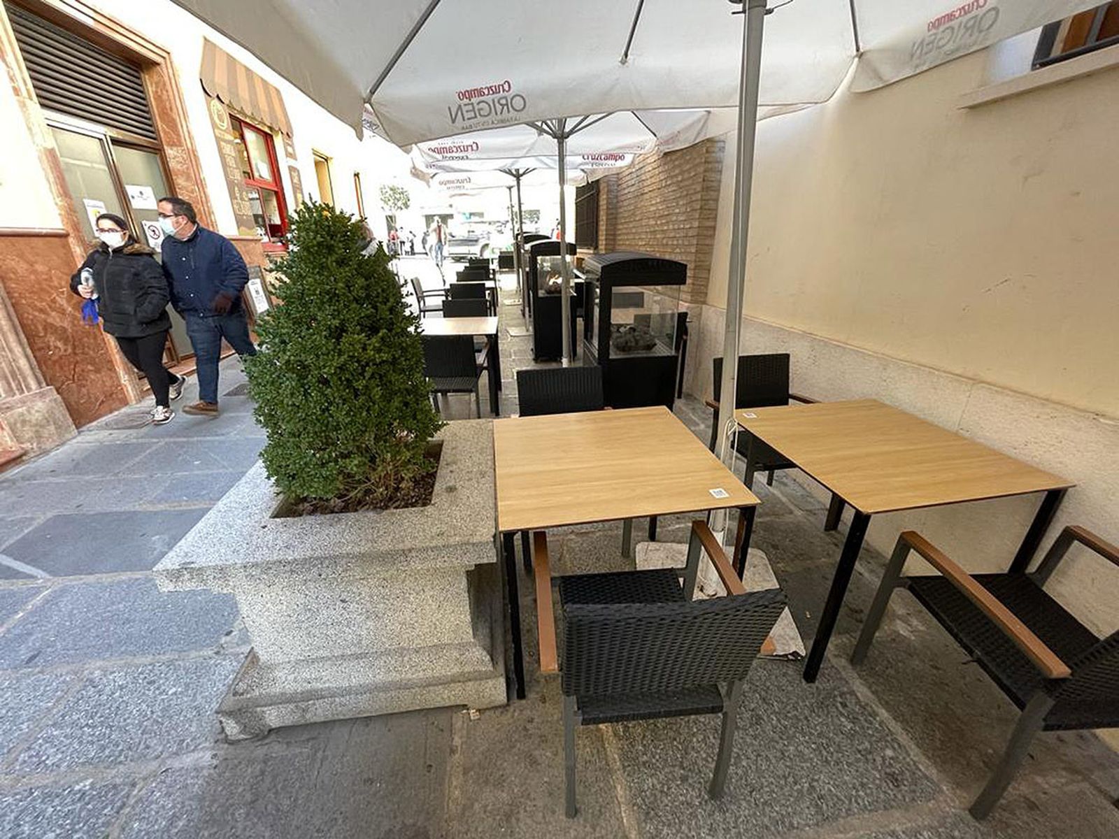 Terraza de un bar de Antequera.
