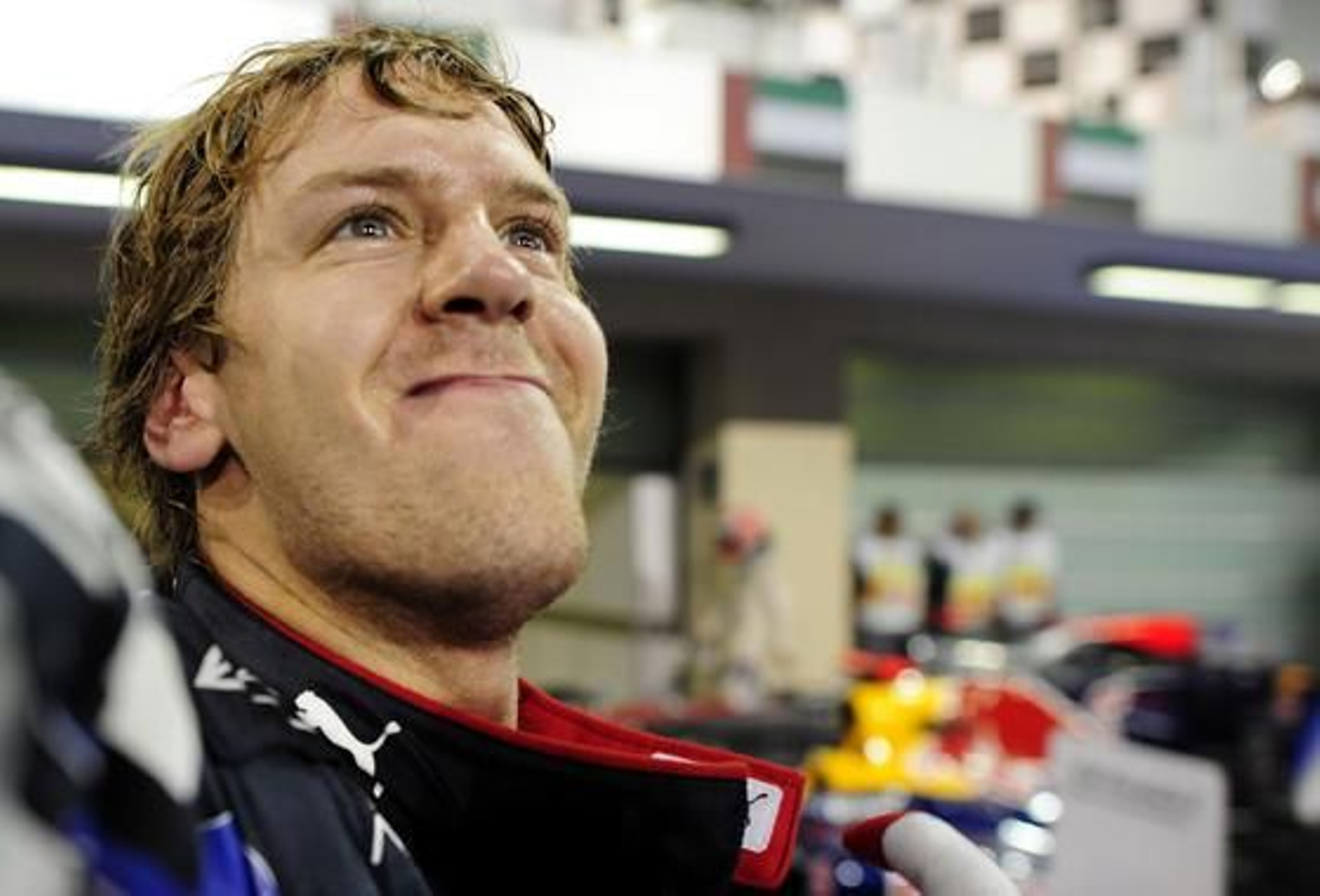 Sebastian Vettel celebra en Abu Dhabi su título mundial.

Foto: AFP Photo