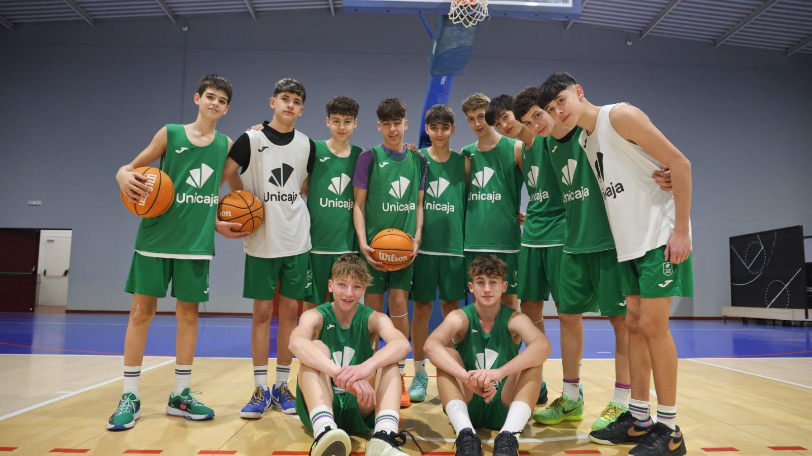 La plantilla del Unicaja en Minicopa.