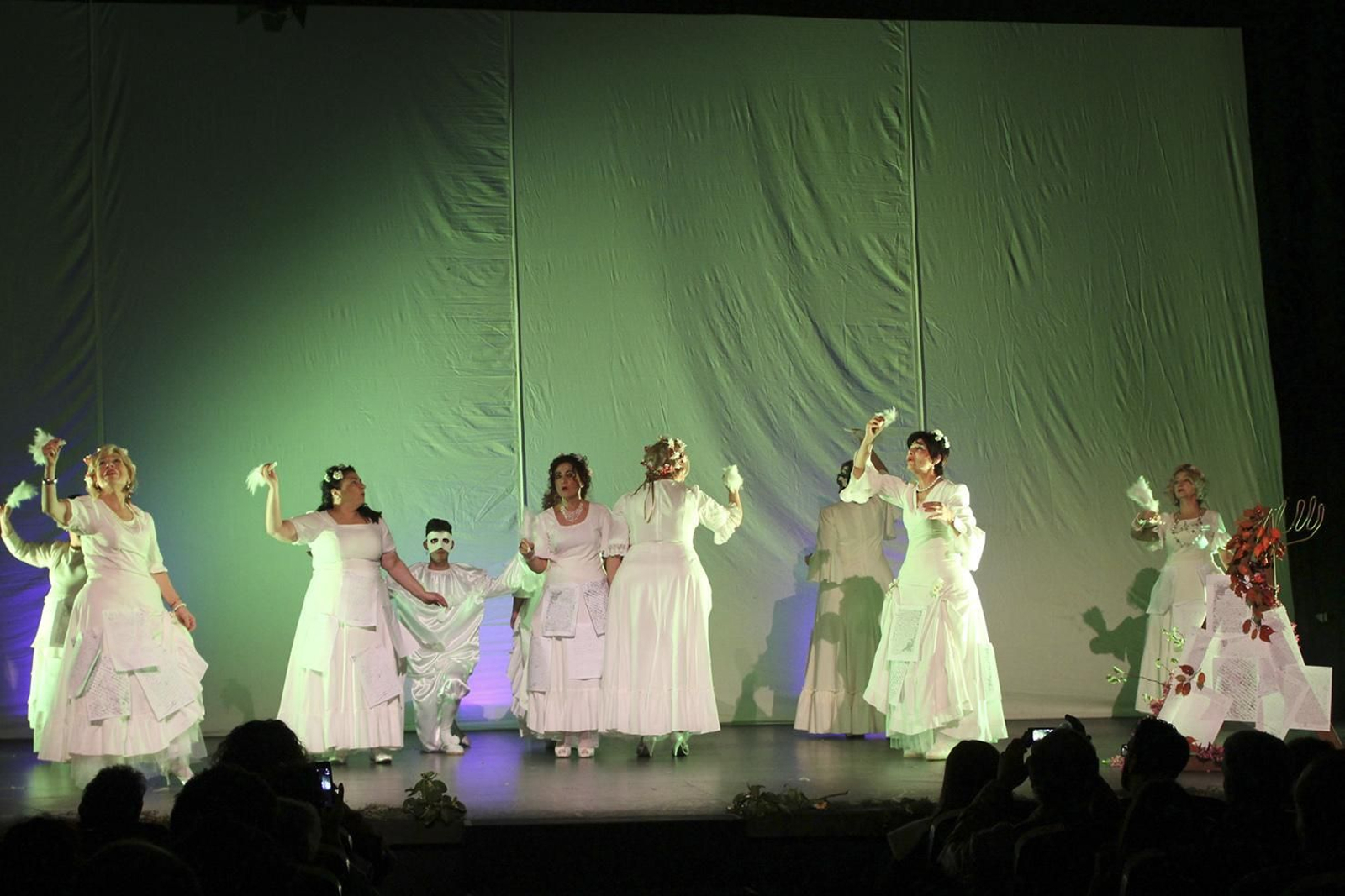 Un momento de la representación teatral en La Rinconada.