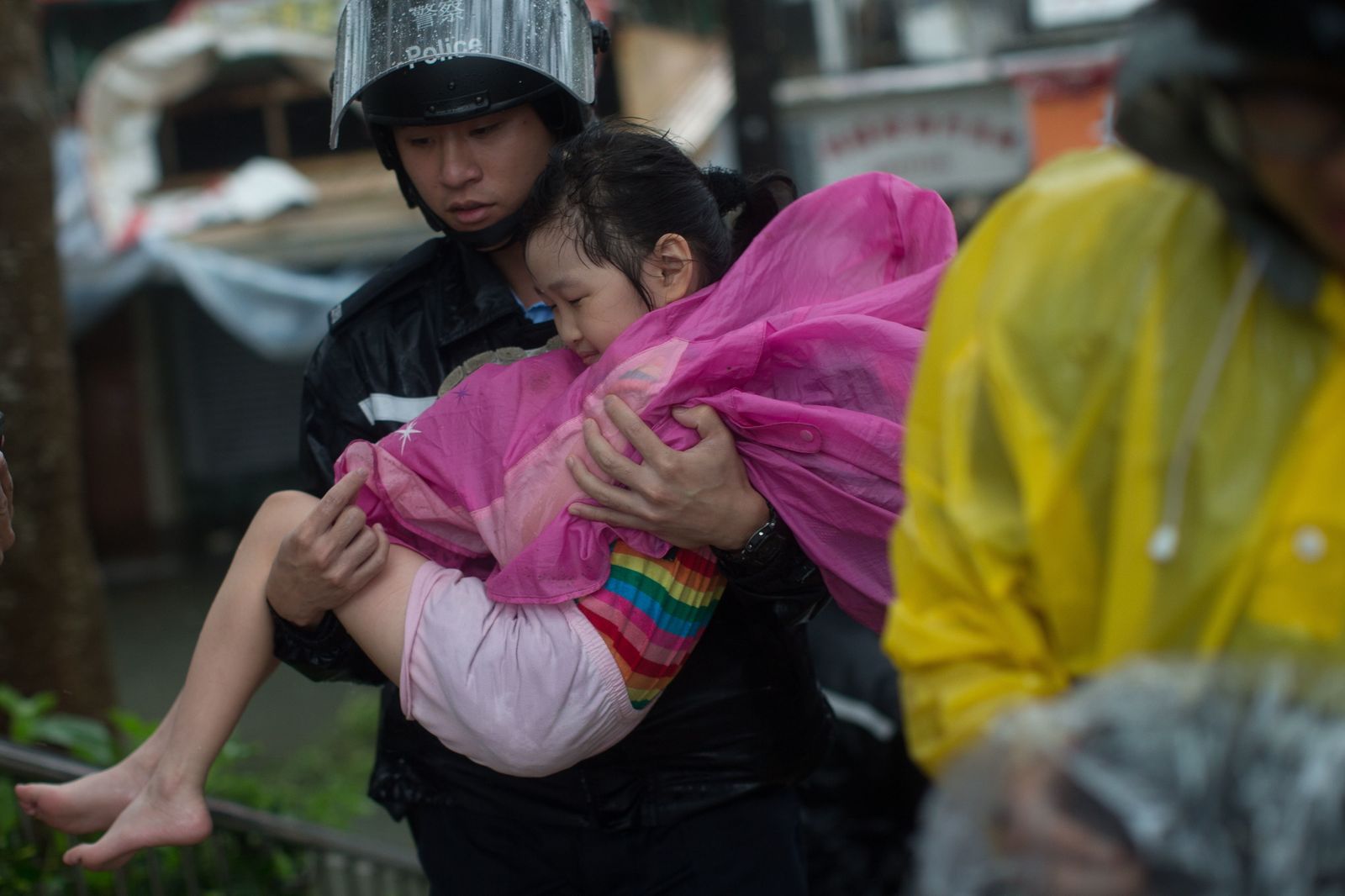 Fotografías del tifón Mangkhut, en Hong Kong