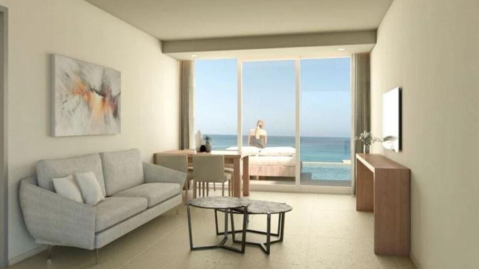 El hotel contará con muchas de sus habitaciones con vistas al mar