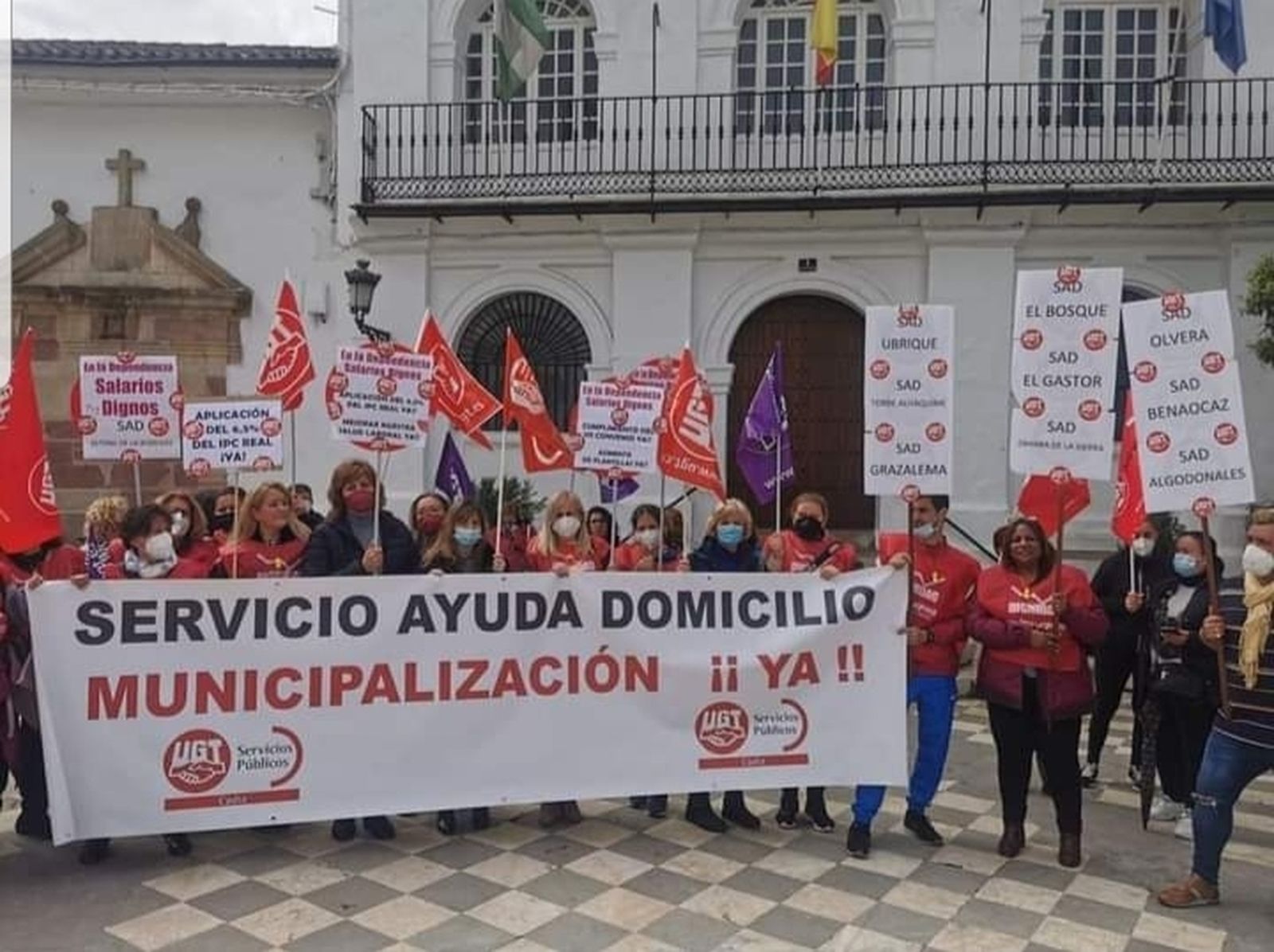 Trabajadoras de la Sierra del servicio de ayuda a domicilio