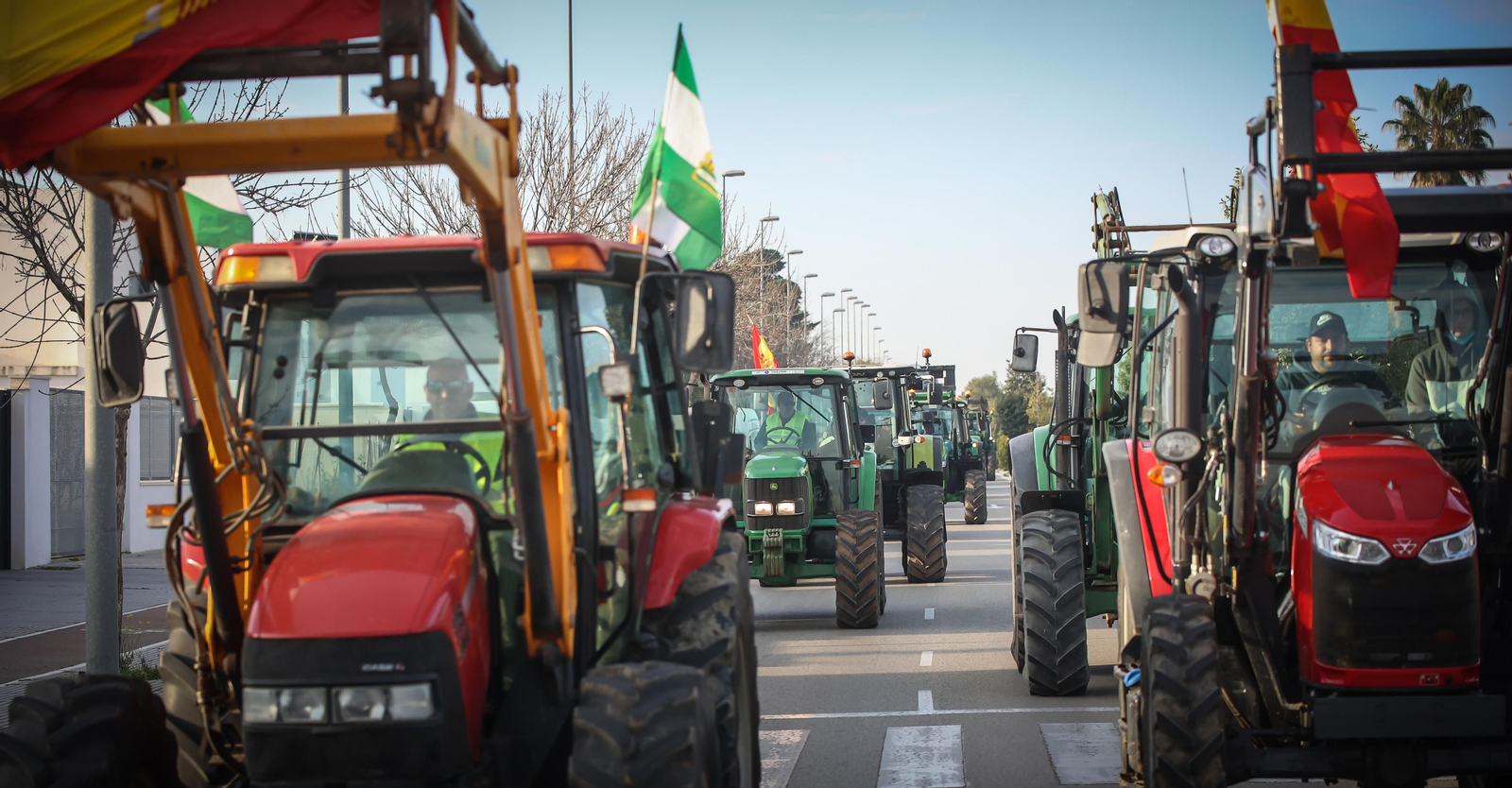 Jerez colapsado por la protesta de agricultores vy ganaderoa