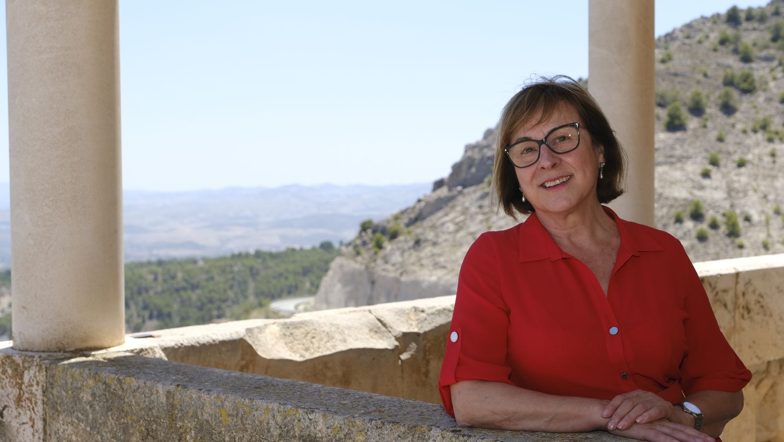 Cándida Martínez, directora del Festival de Vélez-Blanco, en el castillo.