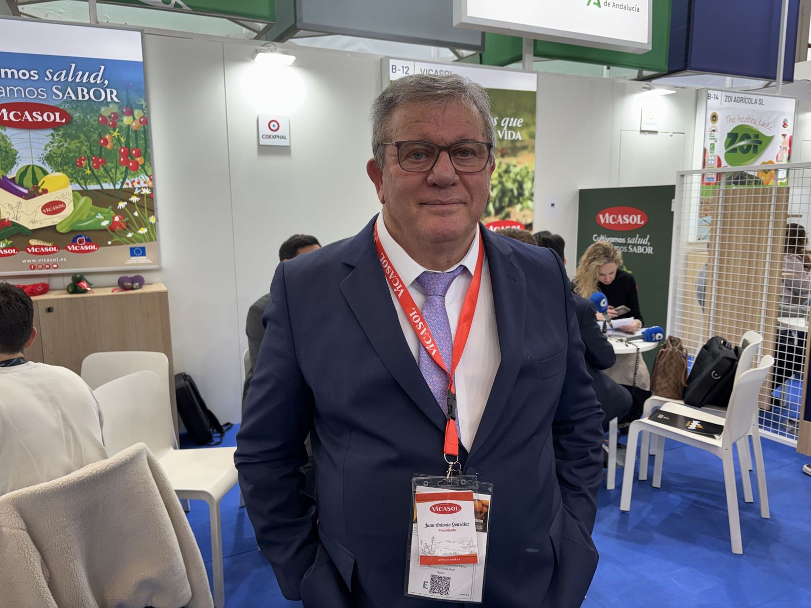 Juan Antonio González, presidente de Vicasol, en Berlín.