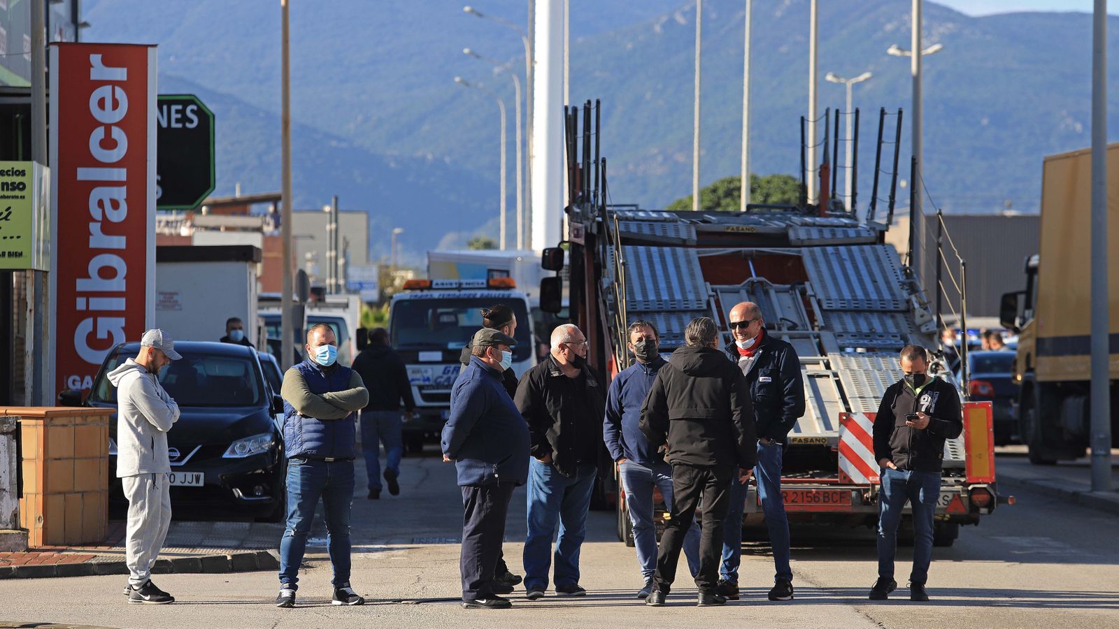Fotos de los piquetes en el polígono de Palmones