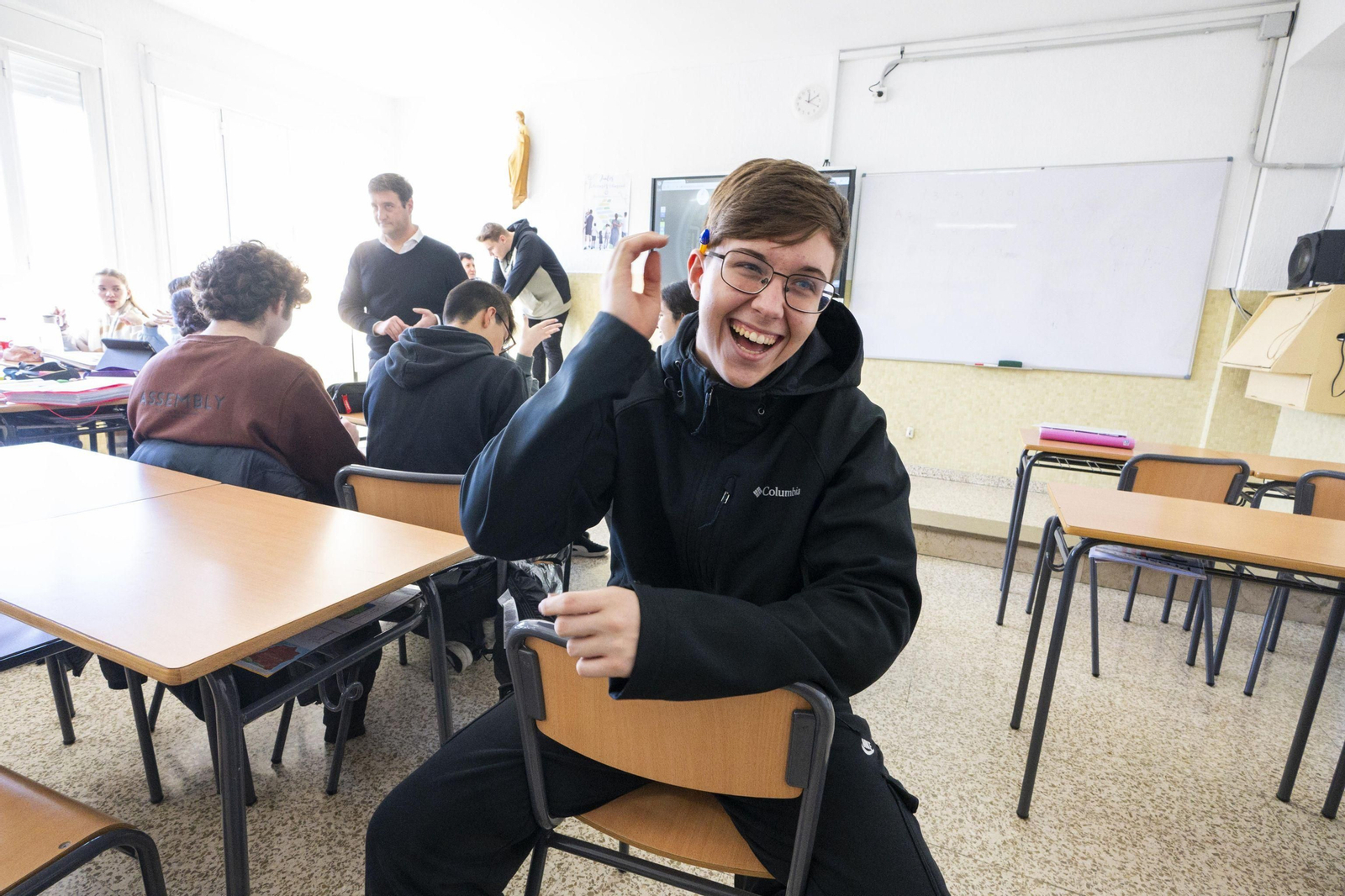 Miguel Donaire en clase