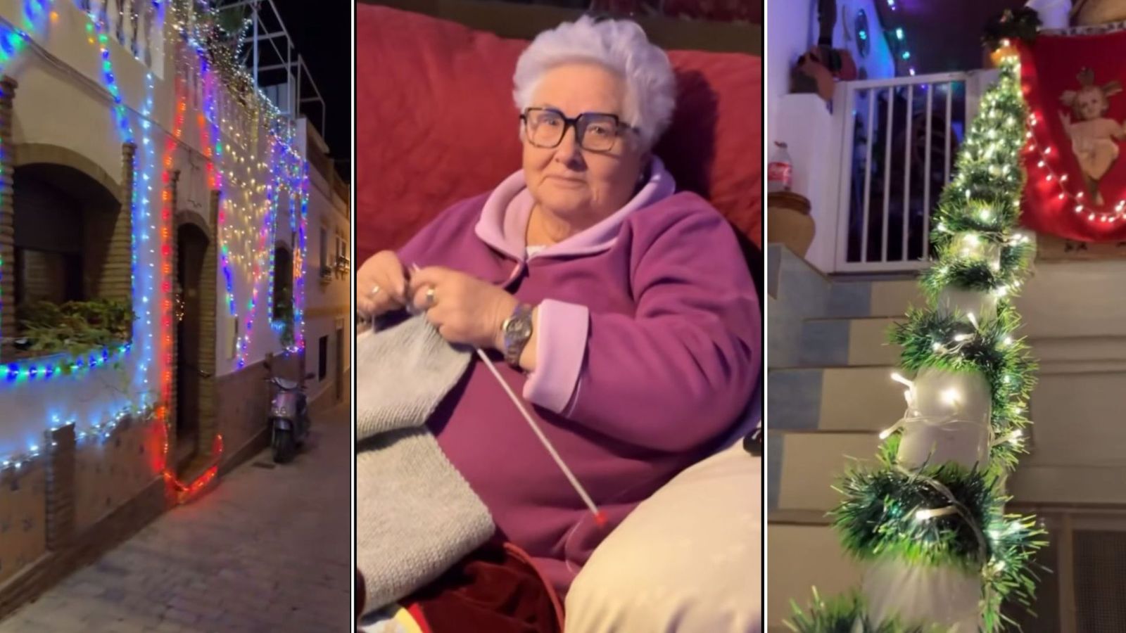 Josefina y su decorado navideño en Almuñécar