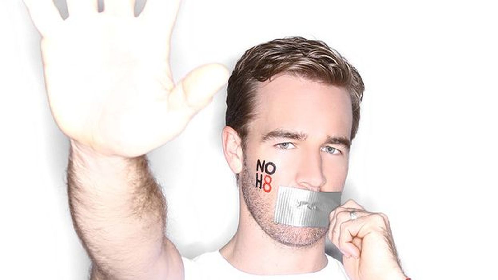 El actor James Van Der Beek en una campaña por los derechos civiles